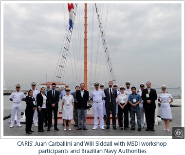 MSDI workshop participants and Brazilian Navy Authorities