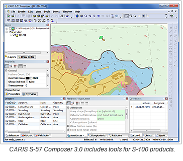 CARIS S-57 Composer 3.0 includes tools for S-100 products.