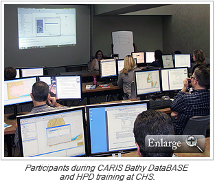 Participants during CARIS Bathy DataBASE and HPD training at CHS.