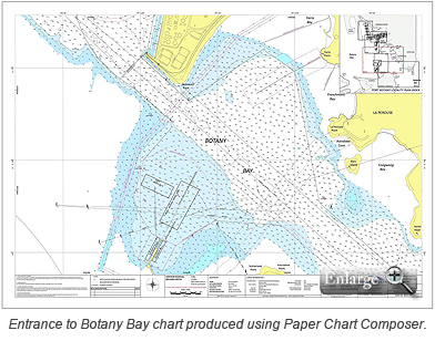 Entrance to Botany Bay chart produced using Paper Chart Composer.