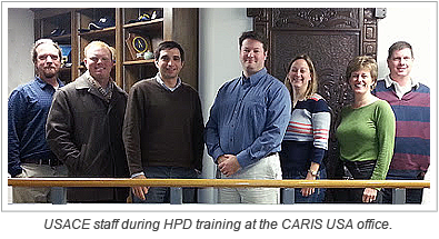 USACE staff during HPD training at the CARIS USA office.