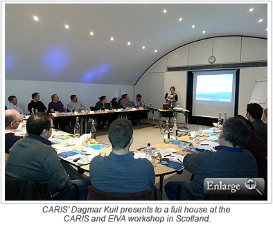 CARIS’ Dagmar Kuil presents to a full house at the CARIS and EIVA workshop in Scotland.