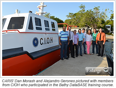 CARIS’ Dan Morash and Alejandro Gerones pictured with members from CIOH who participated in the Bathy DataBASE training course.